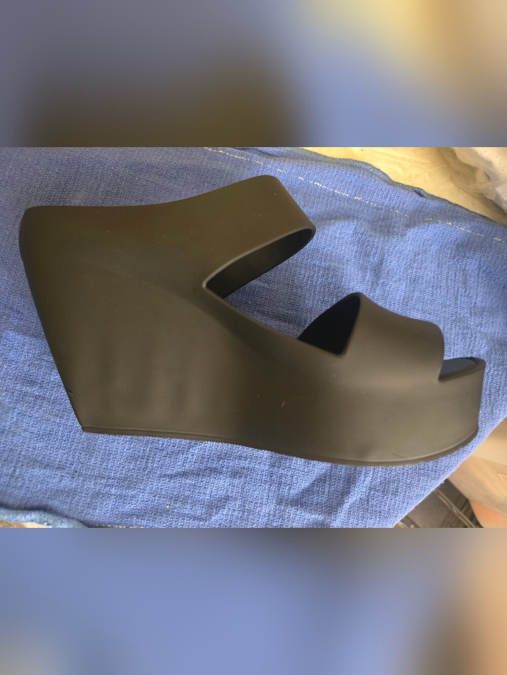 Melissa Women’s Black Platform Wedge Sandals - Picture 13 of 16